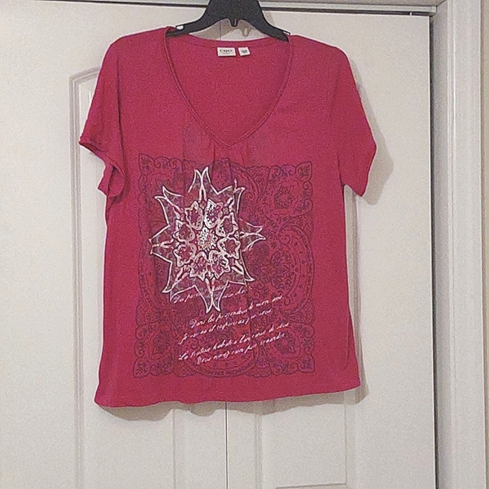 Cato multicolor short sleeve blouse 22/24W